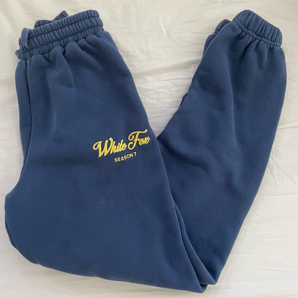 White Fox Revolve Women’s Lounge Sweatpants Joggers Blue XXS